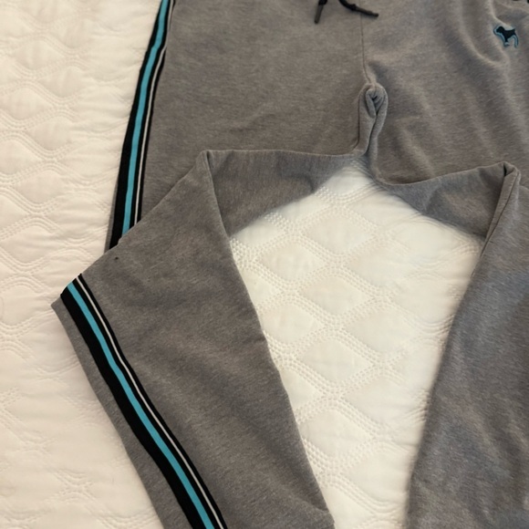 Pink Victoria’s Secret sweatpants joggers turquoise/black on /grey size XS - Picture 7 of 11